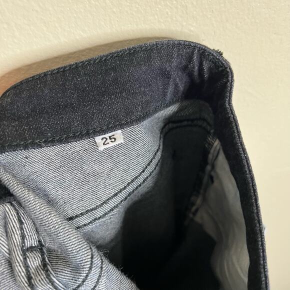 NWT Free People X Sandrine Rose Skinny Jeans 25 Dark Black Ankle Denim Mid Rise - Picture 11 of 12